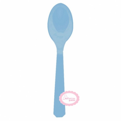 Colheres Reutilizáveis Azul Claro